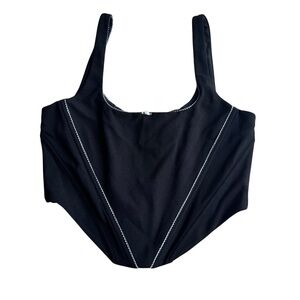 WHITE FOX BOUTIQUE Black Bustier Tank Top NWT Womens Large